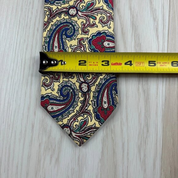 Polo By Ralph Lauren Mens Multicolor Paisley Print Designer Board Tie 58x35 In - Picture 12 of 13